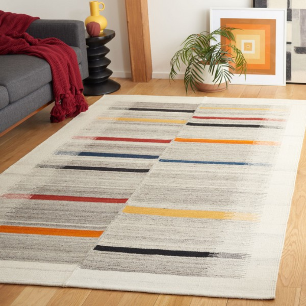 Dreamy Rainbow Stripe Rug