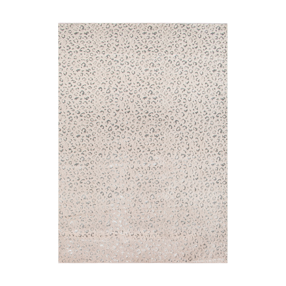Beige leopard print rug for stylish home decor