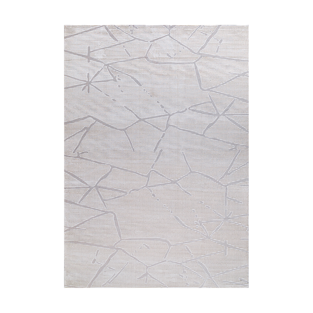 Textured beige Tess Strip rug with abstract design for home decor