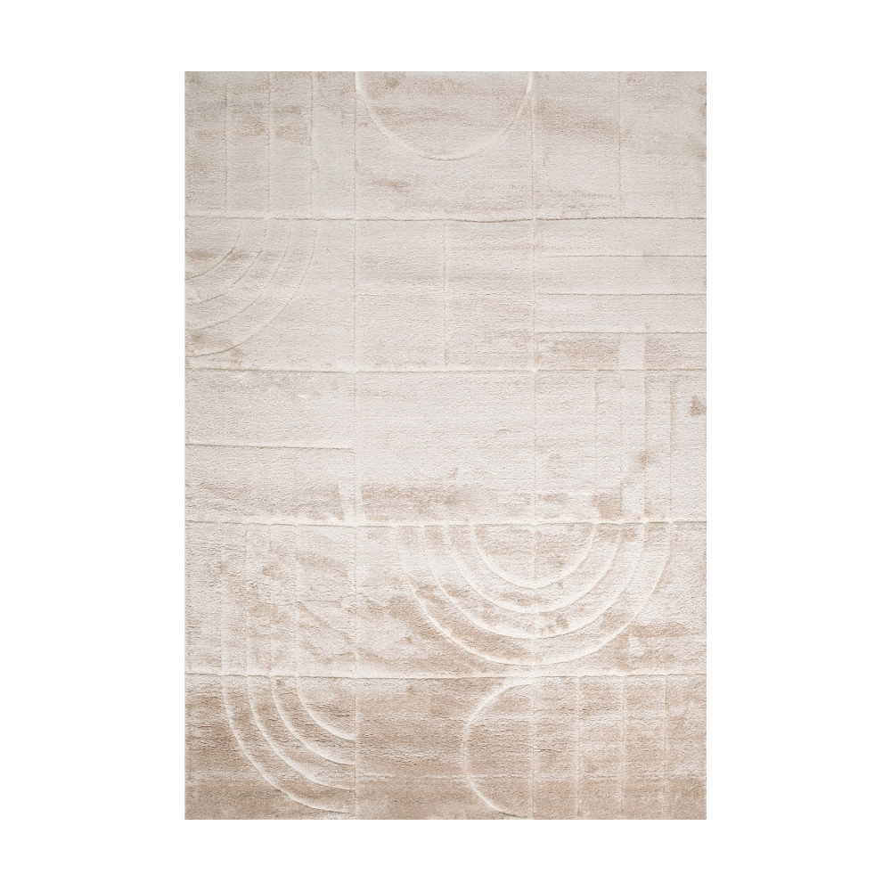 Callidora geometric textured rug in light color for stylish home decor